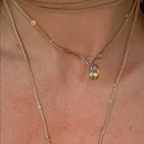 Hand made wrap chokers.  Suede Lace , Swarovski - Picture 4 of 6